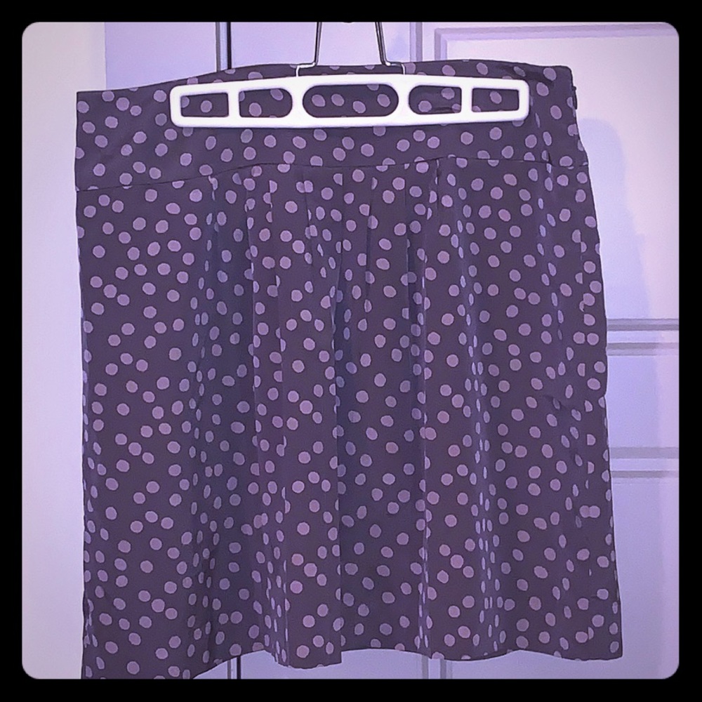 Loft Grey Polka Dot Skirt